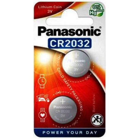 Batteria pila litio CR2032 3V - Confezione da 2 pezzi