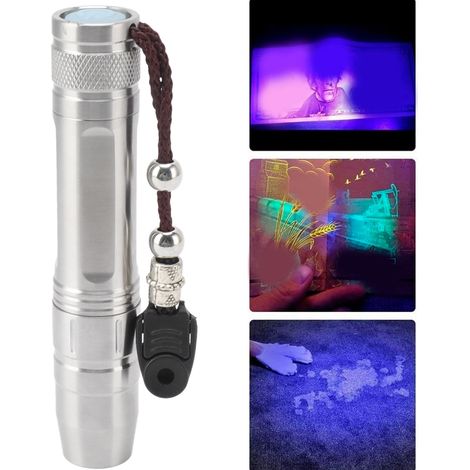 Lampe torche LED UV 365 nm pour l'identification du jade, des bijoux et des pierres précieuses échelle de mesure de lumière trois en un UV/jaune/blanche lampe torche d'identification professionnelle