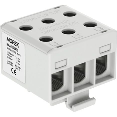 Morsettiera di distribuzione corrente 1,5-50 mm² grigia 3P