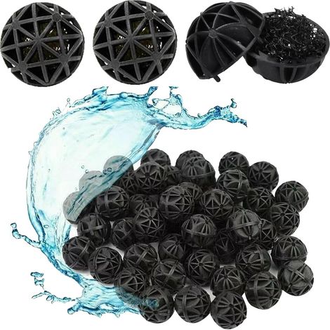 Bioboules pour Filtre d'aquarium, Filtration d'Aquarium Bio Ball, Filtration D'aquarium Boules Bio, Bio Boules Bio Balls, pour Filtre Externe, Aquarium, étang, Aquarium (1/5)