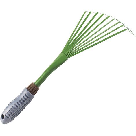 Grass Rake, Leaf Rake, Nine Teeth, Practical Rake Teeth, Grass Debris Rake, Lawn, Large Grass Rake, Mini Garden Rake with Handle for Lawn, Garden, Quick Cleaning (1/5)