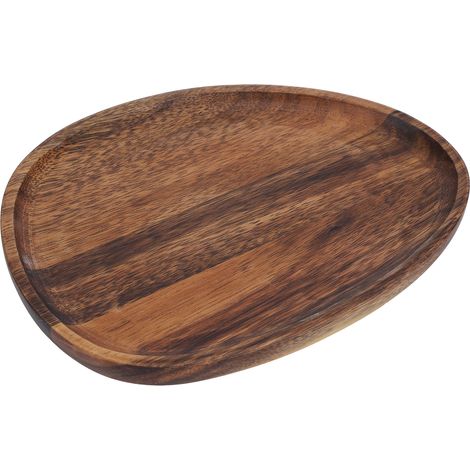 Unregelmäßige Holzablage, Aufbewahrungstablett für Snacks und Obst, Tischaccessoire, Fast-Food-Teller, Dekoration, 26 x 21 cm (1/5)