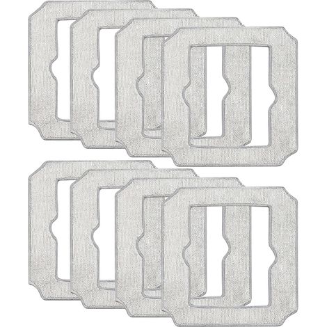 Set di 8 panni per la pulizia di robot lavavetri, lavabili e riutilizzabili, tampone di ricambio 220x205 mm, compatibile con Winbot MINI W-CC02-0012 (1/5)