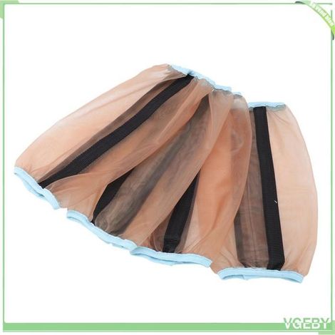 Bottes anti-mouches pour chevaux - FAFEICY - Modèle 4 pcs - Respirantes - Cuir & nylon - Fermeture auto-agrippante (1/4)