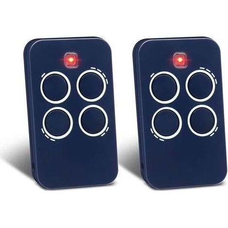 Télécommande de remplacement 433,92 MHz pour portail garage – 2 unités, 4 canaux, compatible avec modèles ECHO TX4, TX2 et TE443H