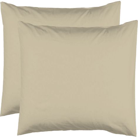 2 Taies d'Oreiller 63 x 63 cm - Ficelle