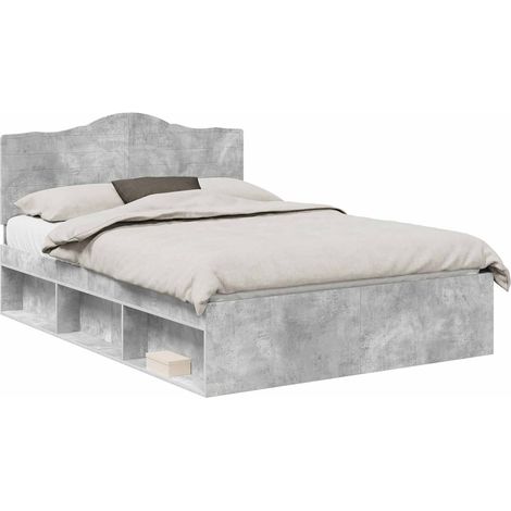 Maison Exclusive - Struttura del letto Calcestruzzo 140 x 200 cm Pino massello
