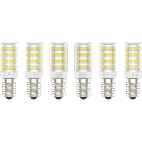 E14 LED Bulbs, 5W (50W Equivalent), Cool White (6000K), AC 220-240V, Flicker-Free, Non-Dimmable, 300 Lumens, CRI80, 6-Pack - (Cool White, 5W) [Energy Class A+] (1/5)