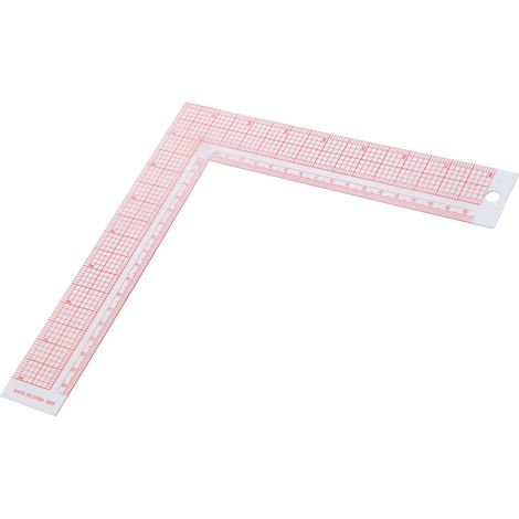 Règle à angle droit, échelle intérieure en L, règle de couture, règle d'angle, règle de gradation (1/5)
