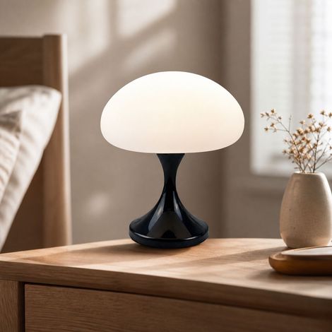 Lampada da tavolo a forma di medusa, ricaricabile tramite USB, 3 colori e 10 livelli di luminosità, design moderno per camera da letto e soggiorno, altezza 23 cm. (1/4)