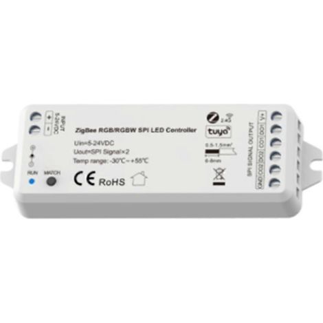 Contrôleur LED Tuya Zigbee WiFi SPI 5V-24V pour bande LED WS2811 (1/5)