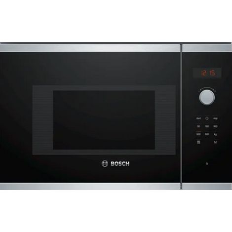 Microondas. 38 cm. 800 W. Función de autolimpieza. Pantalla roja. Acero inoxidable. - BFL523MS0 - Bosch -