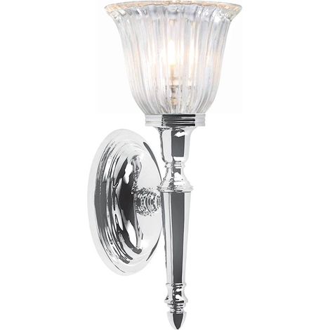 Elstead Dryden - 1 Licht Badezimmer Wandleuchte Chrom poliert IP44, G9 (1/5)