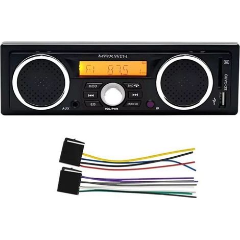 Autoradio 1 Din MP3 Bluetooth Appel mains libres Stéréo (1/4)