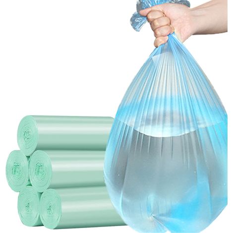 Sac Poubelle Avec Poignées - Polyéthylène PE - 45 x 50 cm - Résistant Double Couture - Pour Poubelle Bureau Cuisine Chambre - 100 Pièces (1/5)