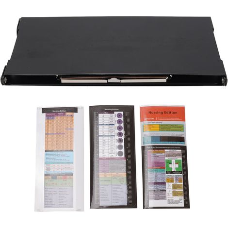 Porte-bloc clinique aluminium et PVC portable trifold – Pinces porte-stylo étudiants, médical (1/5)