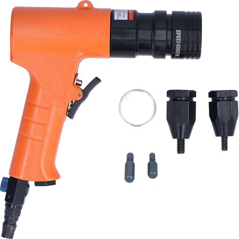 Pistolet à riveter pneumatique KV-803BF, riveteuse à écrou avec mandrins 6,4mm et 7,9mm, outil d'insertion à air comprimé pour rivets à tirer, usage professionnel. (1/5)