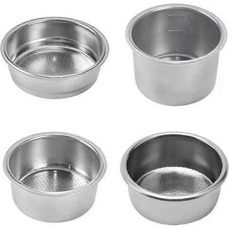 51mm café panier filtre remplacement acier inoxydable adapté à sans fond filtre pot 4 outils (1/5)