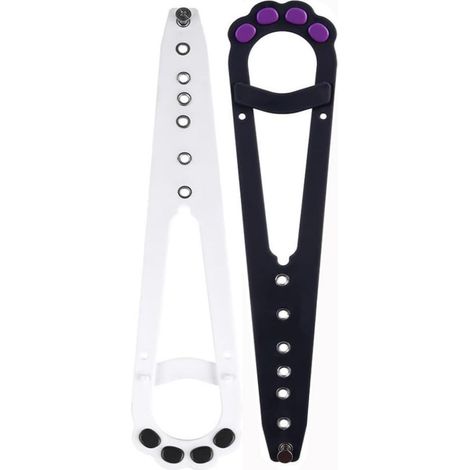Loquet-Porte pour Chat,2 PCS 7 Trous Réglables Supports De Porte Animal De Compagnie,Alternative à la Porte pour Animal Loquet de Porte Door,pour Laisser Entrer Les Chats Empêcher Le Chien d'Entrer (1/5)