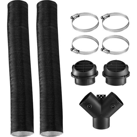 Kit Tuyau d’Air pour Chauffage Diesel 7,6 cm de Diamètre, Évent de Sortie d'Air Chaud avec Connecteur en Y et Colliers de Serrage, pour Réchauffeur de Stationnement 5KW/8KW, Entretien (1/5)