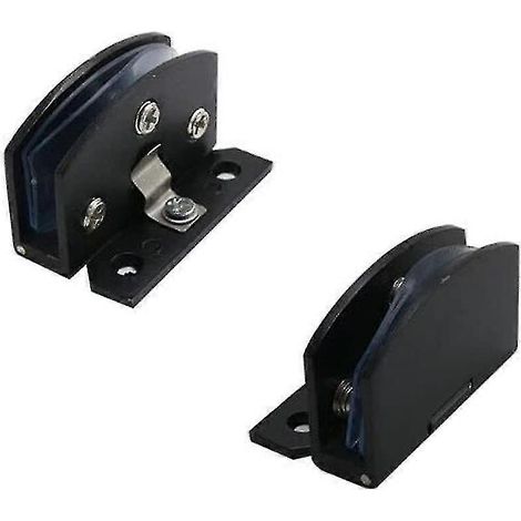 1 paire de charnières à clip pour porte vitrée d'armoire, vitrine ou cave à vin - FFY (1/4)
