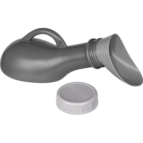 Bottiglia urinaria portatile unisex da 1 litro, a tenuta stagna, con imbuto femmina, tappo a vite, per uomo e donna, ideale per viaggi, campeggio e situazioni di emergenza. (1/5)