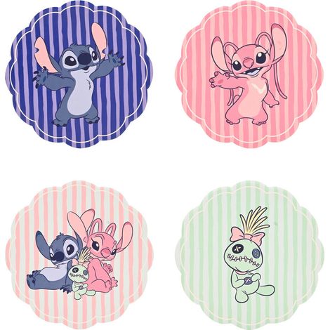 Set 4 posavasos ceramica Stitch Disney