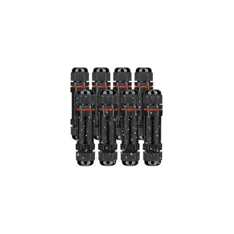 Connettori elettrici impermeabili IP68, scatola di giunzione impermeabile per esterni, connettore per cavi elettrici a 3 fili, morsettiera impermeabile per cavi da Ø 1 a 13 mm (8 pezzi), policarbonato (1/4)