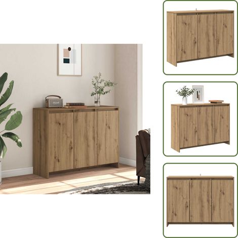Rangement bois - vidaXL Buffet chêne artisanal 102x33x75 cm bois d'ingénierie - Buffet d'entrée (1/5)