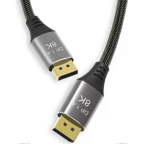 Câble DisplayPort 8K - 2 m DP1.4 mâle-mâle pour moniteur d'ordinateur (1/2)