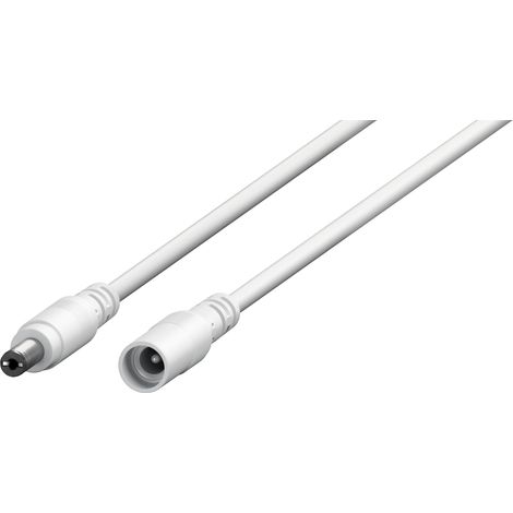 GOOBAY DC-Adapterkabel 2,5 mm, DC-Stecker auf DC-Kupplung, weiß, 3 m (1/5)