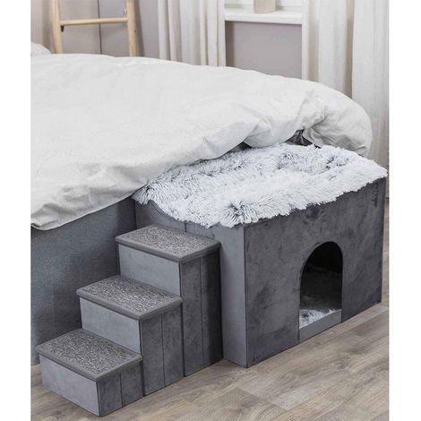 Trixie Letto elegante grigio per animali 119x47x50 cm