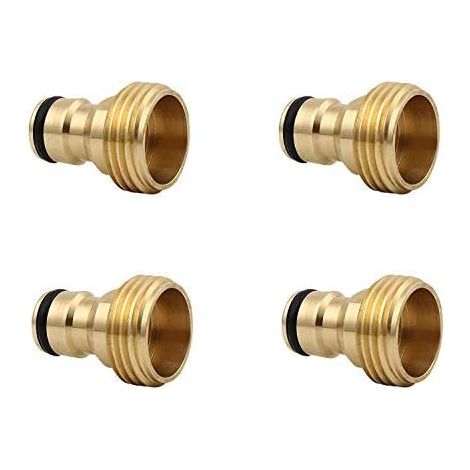 4 pièces Tuyau d'arrosage connecteur Rapide Pouce en Laiton Filetage mâle Tuyau buse Adaptateur de Connexion Rapide H685 (1/5)