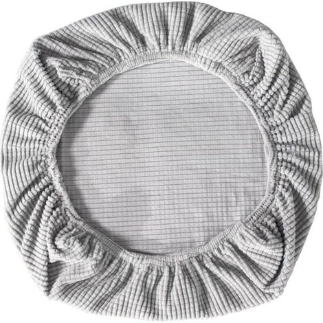 Housses de chaise élastiques en élasthanne - Lavables - Pour chaise de bureau, salle à manger, bar, fête de mariage - Argenté (1/5)