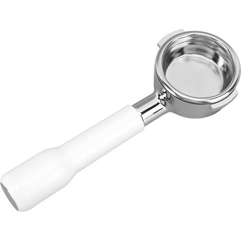 Filtre de porte-filtre 58 mm E61, porte-filtre sans fond monocouche, manuel, pour café maison et boutique, plastique blanc C2 (1/5)
