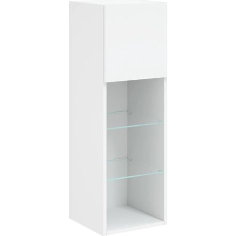 Mobile TV multimediale scaffale TV credenza TV sala da pranzo soggiorno camera da letto con luci LED 305 x 30 x 90 cm bianco 020026590