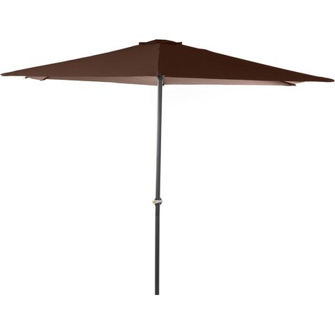 Parasol pliable marron - Largeur 270 x Hauteur 250 x Profondeur 270 cm -PEGANE- (1/3)