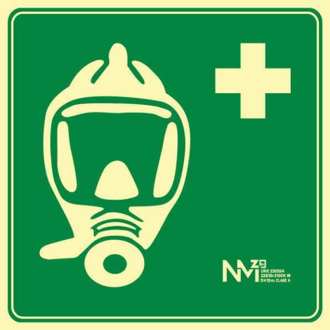 Señal "Equipo autónomo de respiración" 420 x 420 mm