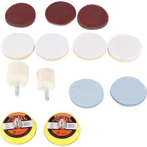 Glaspolierset, Kratzerentfernungsset, Ceroxid-Schleifscheiben, Polierpad, Filz (1/5)