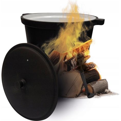 Chaudron en fonte émaillée avec couvercle, 8 l (1/5)