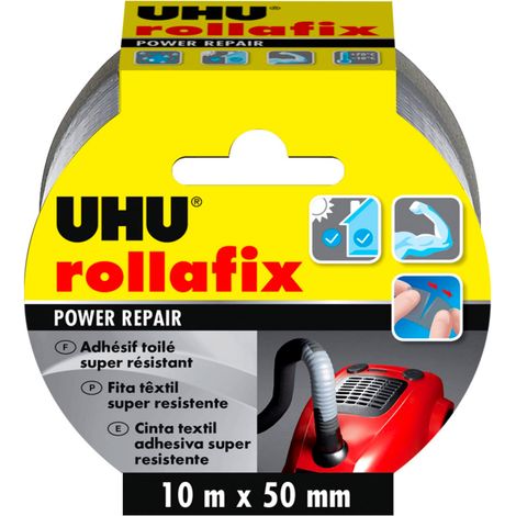 Ruban adhésif toilé waterproof 10mx50mm – Résistant aux UV – Pour béton, métal, bois – Colmatage étanche et durable – UHU