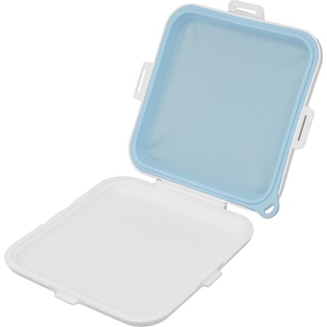 Blaue, tragbare Sandwichbox, ideal für Schüler, Büroangestellte und Picknicks. (1/5)