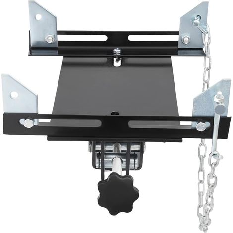 Adaptateur pour cric de transmission, adaptateur universel en acier pour voiture/camion jusqu'à 500 kg, largeur réglable 20-33 cm, chaîne de sécurité incluse – Accessoires inclus (1/5)