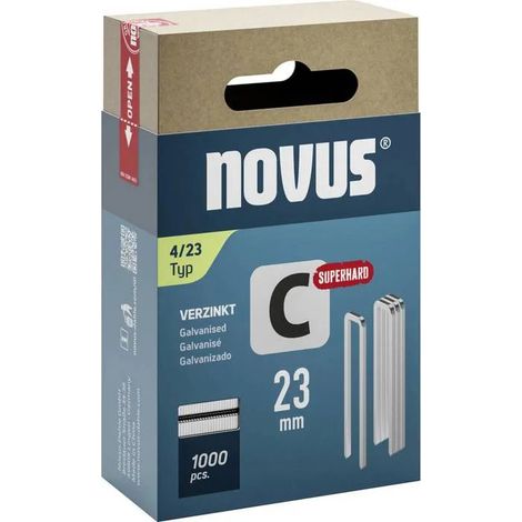 Grapas Novus 042-0803 corona estrecha tipo 4 1000 uds