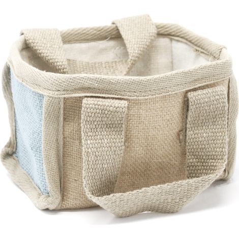 Mini Panier de Courses - 16x10x12cm - Sarcelle- Vendu par 1