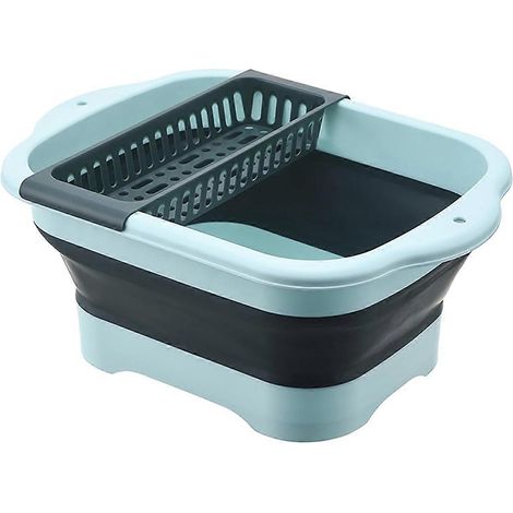 Spülbecken mit Abflussstopfen, vielseitige, faltbare Outdoor-Badewanne, Waschbecken, tragbares Küchenablagetablett (1/5)