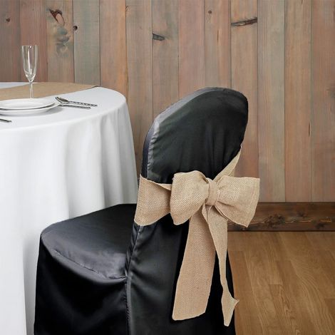 Housse de chaise, noire, en tissu (1/3)