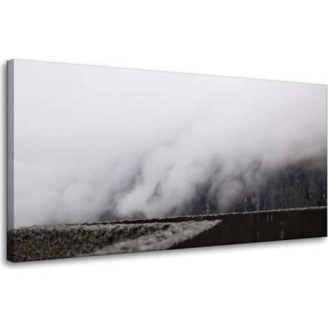 Leinwanddruck Natur Nebel in den Bergen 80x40 cm