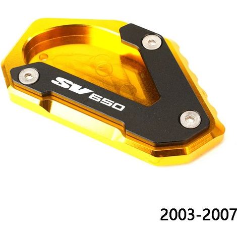 (Or 2003-2007) Compatible avec les motos SUZUKI SV650S (2003-2007) : béquille latérale, extension, support, bouchon de valve de pneu. Maxpower (1/4)