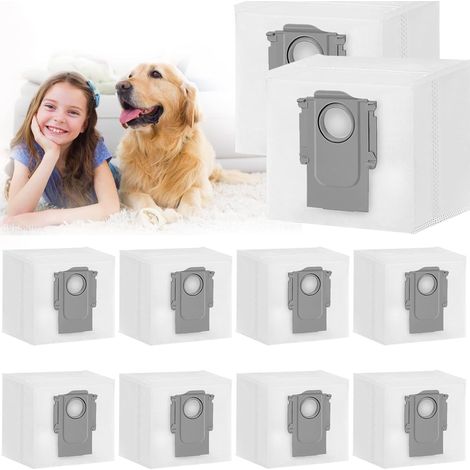 10 Stück Staubbeutel für Roborock S8+/ S8 Pro Ultra/ S7/ S7 MaxV Ultra/ S7 Pro Ultra/ Q7+/ Q7 Max+/ Q8 Max+/ Q5 Pro+ Staubsauger Absaugstation, Ersatzbeutel Zubehörset Staubsaugerbeutel Ersatzte (1/5)